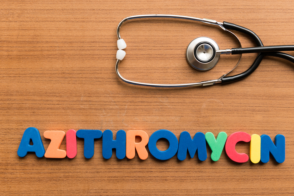 Azithromycin letters and stethoscope