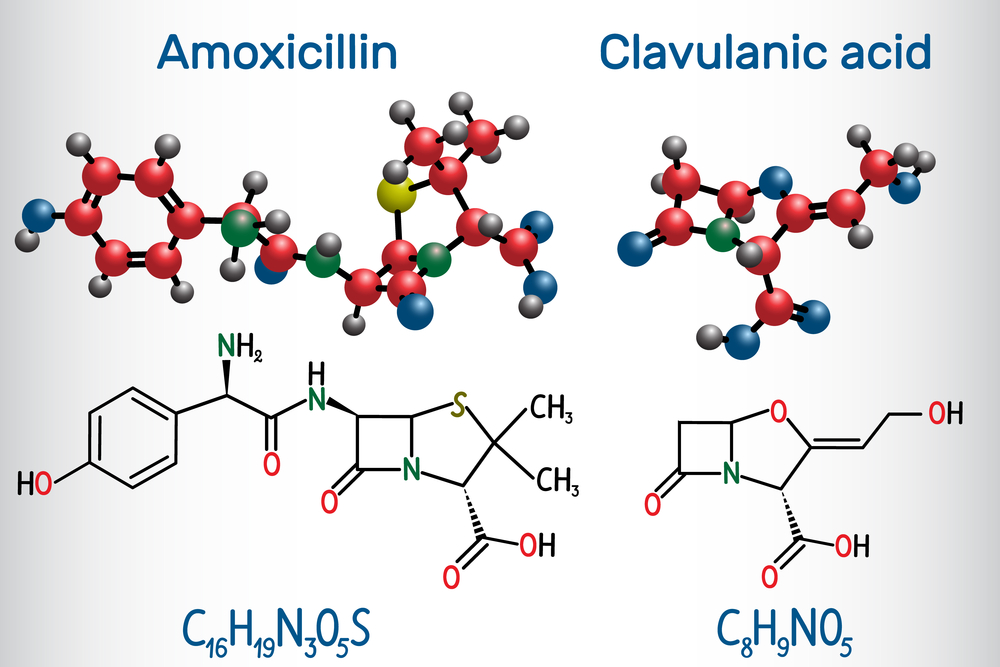 Amoxicillin and Clavulanic acid, formulas